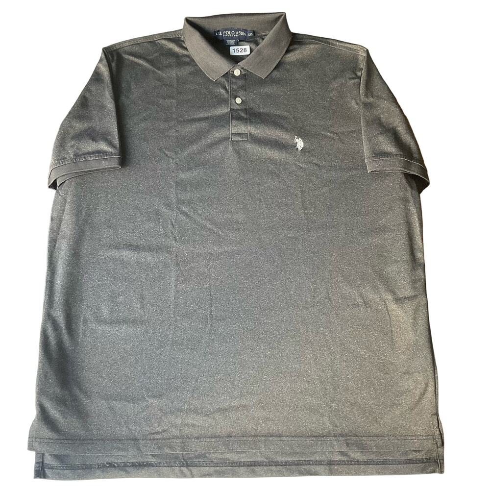 U.S. Polo Assn. Men’s Short Sleeve Polo Shirt Size 2XL, Solid Gray